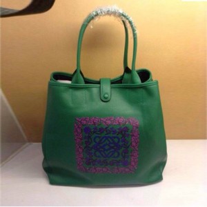 Loewe羅威 高款 購物袋女包手提包 LW304綠色