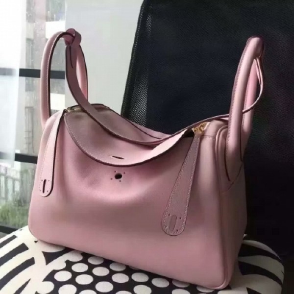 Hermès lindy swift 30 奶昔粉 定制小牛皮金銀扣現貨  義大利手縫