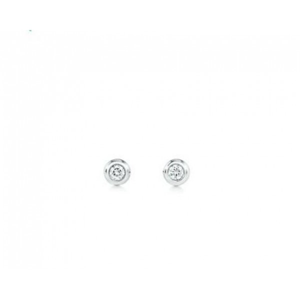 純銀白色單鉆耳環