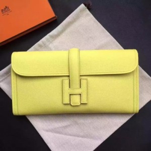 Hermes 愛馬仕 Jige 29cm 手包 ，原廠epsom 皮 ，檸檬黃 現貨