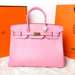 H6135-粉紅色 原版小牛皮 愛馬仕/BIRKIN 頂級手工制作 (至愛H傢必備！)