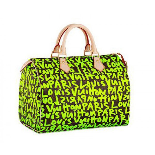 M93706   LV09★時尚亮麗★綠色塗鴉款女用手提包 LV包包