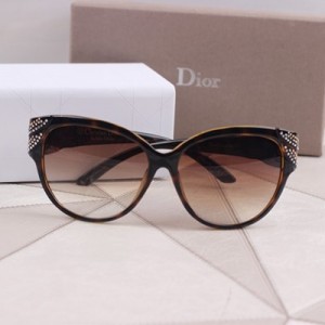 DIOR太陽眼鏡女款 迪奧時尚防紫外線復古潮墨鏡女眼鏡 38887Q-茶色