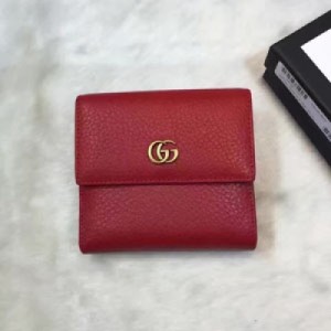 gucci新款錢包、型號：456122顏色:紅色全皮，原版皮質，頂級手工，尺寸:W12*H11*D3，全新出貨