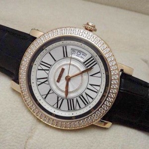 卡地亞Cartier奢華鑲鉆手表 高端瑞士進口機芯CA051