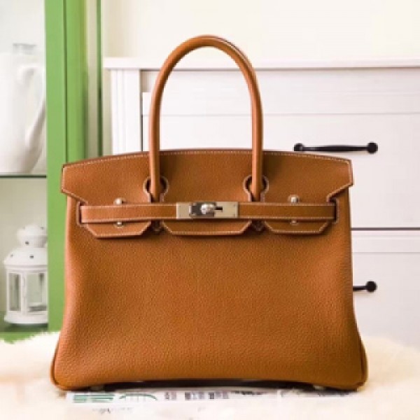 Hermes 金色 birkin 30 銀扣 togo