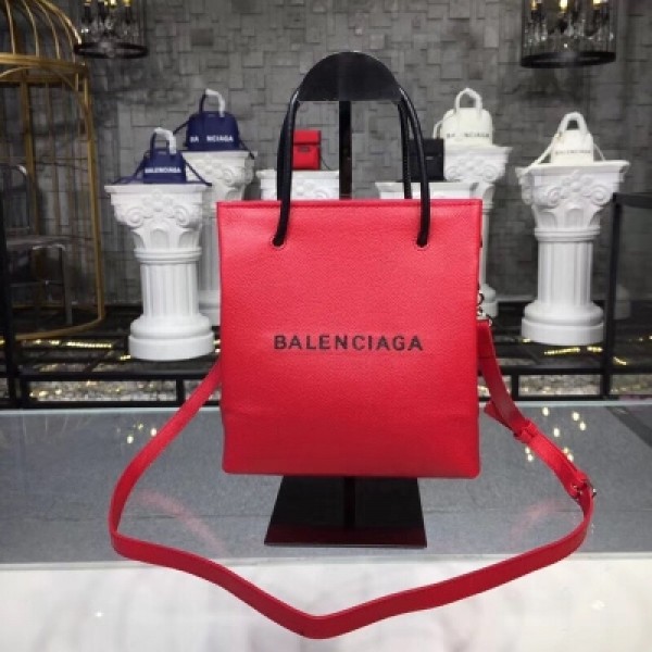 Balenciaga巴黎世家 購物袋 mini號 進口頭層荔枝紋皮 全定制開模五金 鐳射壓制logo非印花原版一致 黑色 白色 紅色 尺寸：19*9*21cm