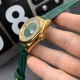 ROLEX勞力士 星期日曆型day-date 36mm系列118138皮帶綠珐琅滿天星  男士手錶